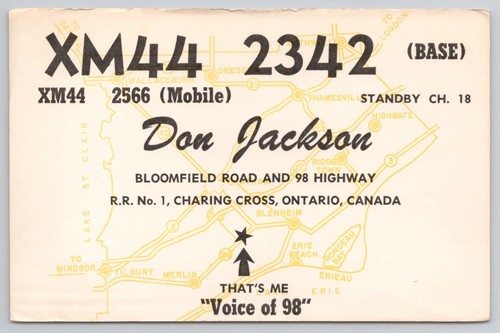 Scheda qsl radio xm44 2342 - cb,
