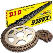 Kit catena DID acciaio 520VX3
