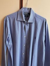 RALPH LAUREN CAMICIA TAGLIA 16 (40-41) M AZZURRA QUADRATINI USATA OTTIMA CONDIZI
