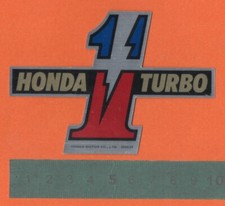 Adesivo Sticker Vintage Autocollant Aufkleber Auto Moto Tuning HONDA Turbo