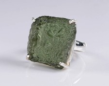 Anello MOLDAVITE grezzo