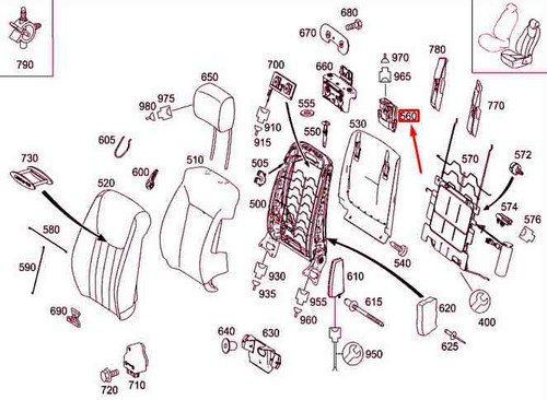W164 sedile anteriore - w164,