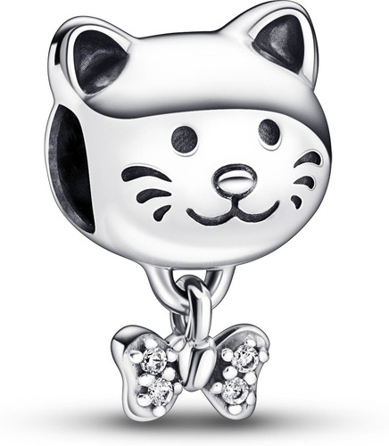 Charm pandora gatto - charm, fiocco