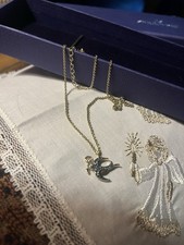 Collana rondine tarocchi Swarovski ciondolo cristallo collana con scatola SPEDIZIONE GRATUITA