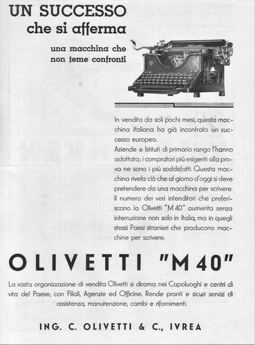 Pubblicita 1931 olivetti 40 - 1931,
