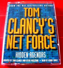 Tom Clancy's Net Force Hidden Agendas 2-Tape Audio Book Kerry Shale Thriller