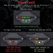 Voltmetro digitale LED moto