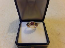 ANELLO  ANTICO (800) IN ORO GIALLO CON RUBINO E ZAFFIRI - SI ACCETTANO PROPOSTE