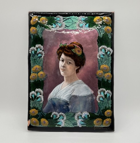 Dipinto ritratto smaltato - , art