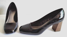 Fantastic Classy Worthington WorNoble Size 9.5 M Black faux Patent Brn Heel Pump