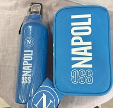 Borraccia SSC NAPOLI In Alluminio 650ML Con Logo Calcio Napoli+Astuccio a Zip