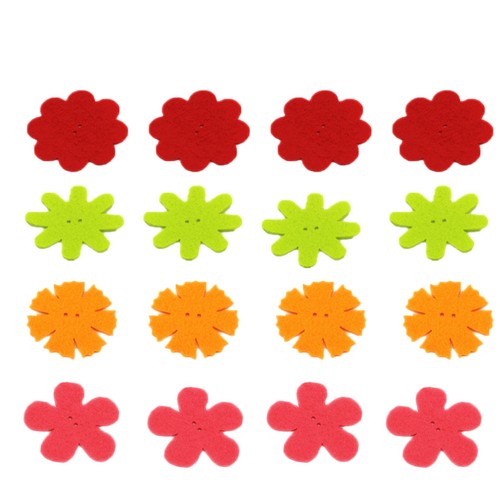 140 pcs fiori stoffa - di,