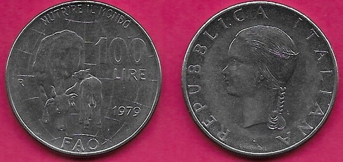 Italia 100 lire 1979 - 1, anno