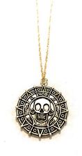 Pirati dei Caraibi Collana Medaglione D'Oro Azteco Cortez Jack Sparrow Doblone