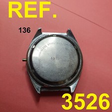 Cassa 37 x 42,2 mm ref 3526 watch old case back stainless steel vintage oversize