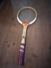 12390- Racchetta da tennis anni '60 in legno leggero marca Olympic Champion Ply.