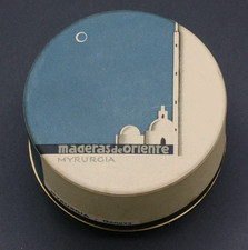 Cipria Anni 30 MADERAS DE ORIENTE MYRURGIA - Genova - Piena, Sigillata Ø 73 mm