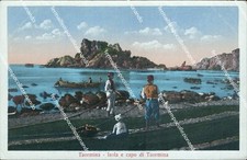 cm20 cartolina  taormina isola