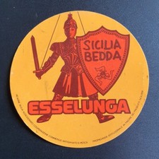 Adesivo ESSELUNGA❗sticker SICILIA BEDDA❗supermercato PUBBLICITÀ '80❗collezione  