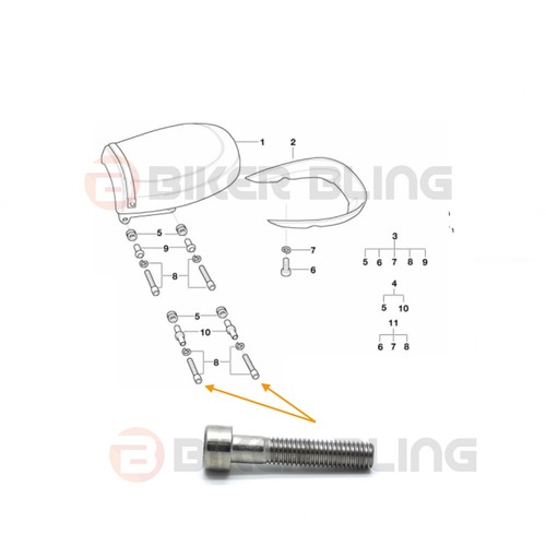 Bulloni sedile acciaio inox - bulloni,