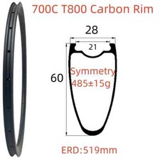 Cerchio bici ghiaia fibra di