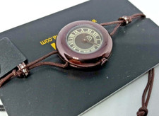 OROLOGIO DONNA PEPITO BRACCIALE DOUBLE FACE,COLORE CHOCOLAT, TESCHIO E CRISTALLI