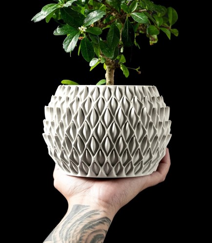 Vaso fiori design petal - fiori, 3d
