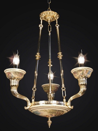 Lampadario ottone e - lampadario, in