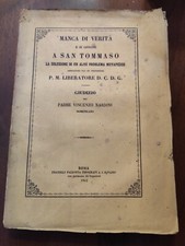Manca di verità e si oppone a san Tommaso	Liberatore P. M. Nardini Vincenzo