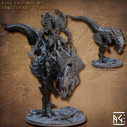 Lizardman king rex montato - -, t-rex