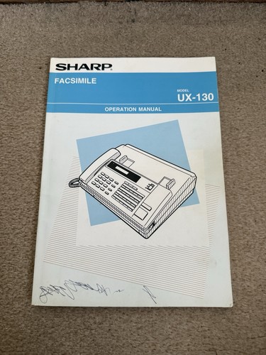 Sharp 130 fax manuale - fax, di
