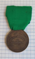 Risorgimento Medaglia Bronzo ai Cooperatori 1884 Frangar non Flectar