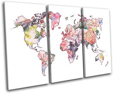 Foral Vintage World Map Maps