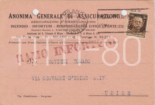 Affrancatura perfin aga - , "aga"