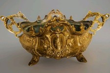 Centrotavola In Bronzo Cachepot Jardiniere Datata 4 Luglio 1929 E Cifrata 