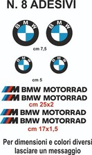 adesivi BMW Motorrad vinile prespaziati  8 pz  per auto moto caschi