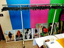 Lotto di 100 ottime Grucce-PINZE Appendi-Pantal.-Gonne-Foula,plastic,NERE,cm. 38