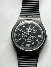 Orologio SWATCH Gent STEEL FEATHERS (GX406)-Vintage-Data-1989/1990-Nero
