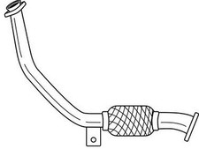 99 cv Tubo gas scarico per Mitsubishi Pajero II V2W, V3W, V4W 2.5 TD 4WD 2477 cc