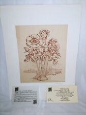 PAOLA EMILIANI ACQUAFORTE "VASETTO CON FIORI" TIRATA LIMITATISSIMA A 3 ESEMPLARI