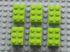 6 x LEGO Friends Lime Brick 2