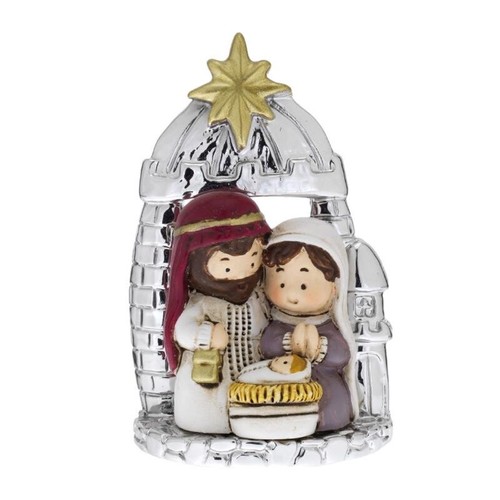 Mini presepe argentato - presepe, bagutta