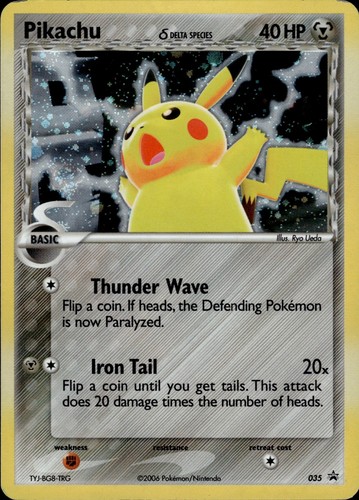 Carta pokémon pikachu delta - carta,