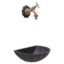 Fontana a muro Conchiglia da parete giardino balcone con rubinetto