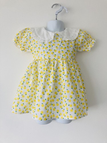 Vestito bambina bianco giallo