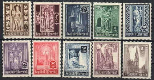 Francobollo austria b189 b198 - austria, b189-b198