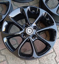 4 Cerchi in lega 15" Smart 4 Fori (doppio canale) colore nero originali