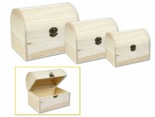 3 Scatole In Legno Bauletto