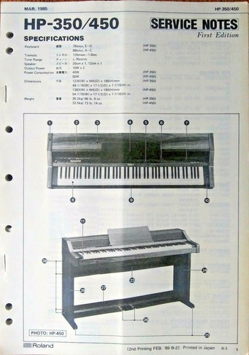 Roland 350 450 - hp-350, hp-450