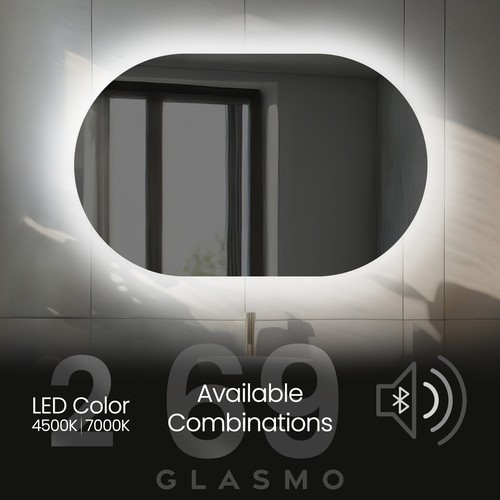 Specchio bagno illuminato con